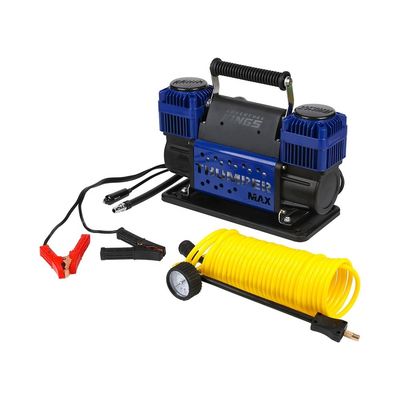 Potente inflador de neumáticos de 12V/24V 150PSI con pinzas de batería de 2.4M e inflación de alta velocidad