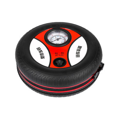 Inflador de neumáticos de automóvil portátil con forma redonda de neumático con presión de aire de 250 psi y interruptor de encendido/apagado