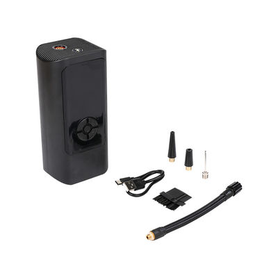 Compresor de aire inalámbrico de 12 V Inflador de neumáticos portátiles digitales recargados con acabado negro